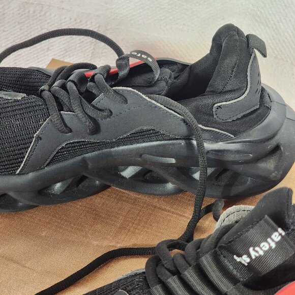 Tanleewa Steel Toe Black and Red Work Safety Sneakers Size 40 US Men 7 Women 8 - Picture 9 of 16